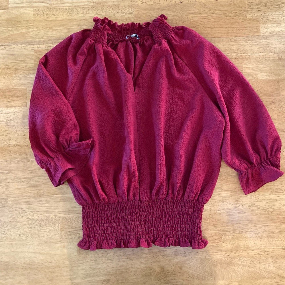 Wishlist Apparel Large Red Wine Top